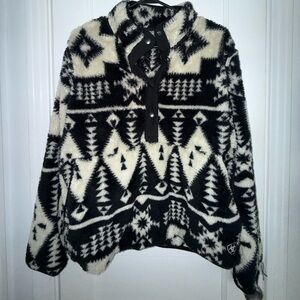 Ariat Black and Cream Aztec Sherpa Jacket